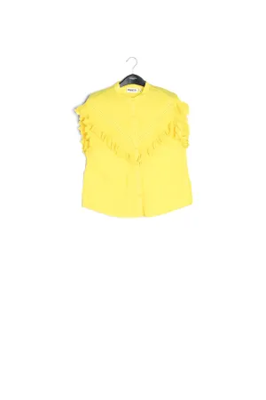 Yellow ruffled top