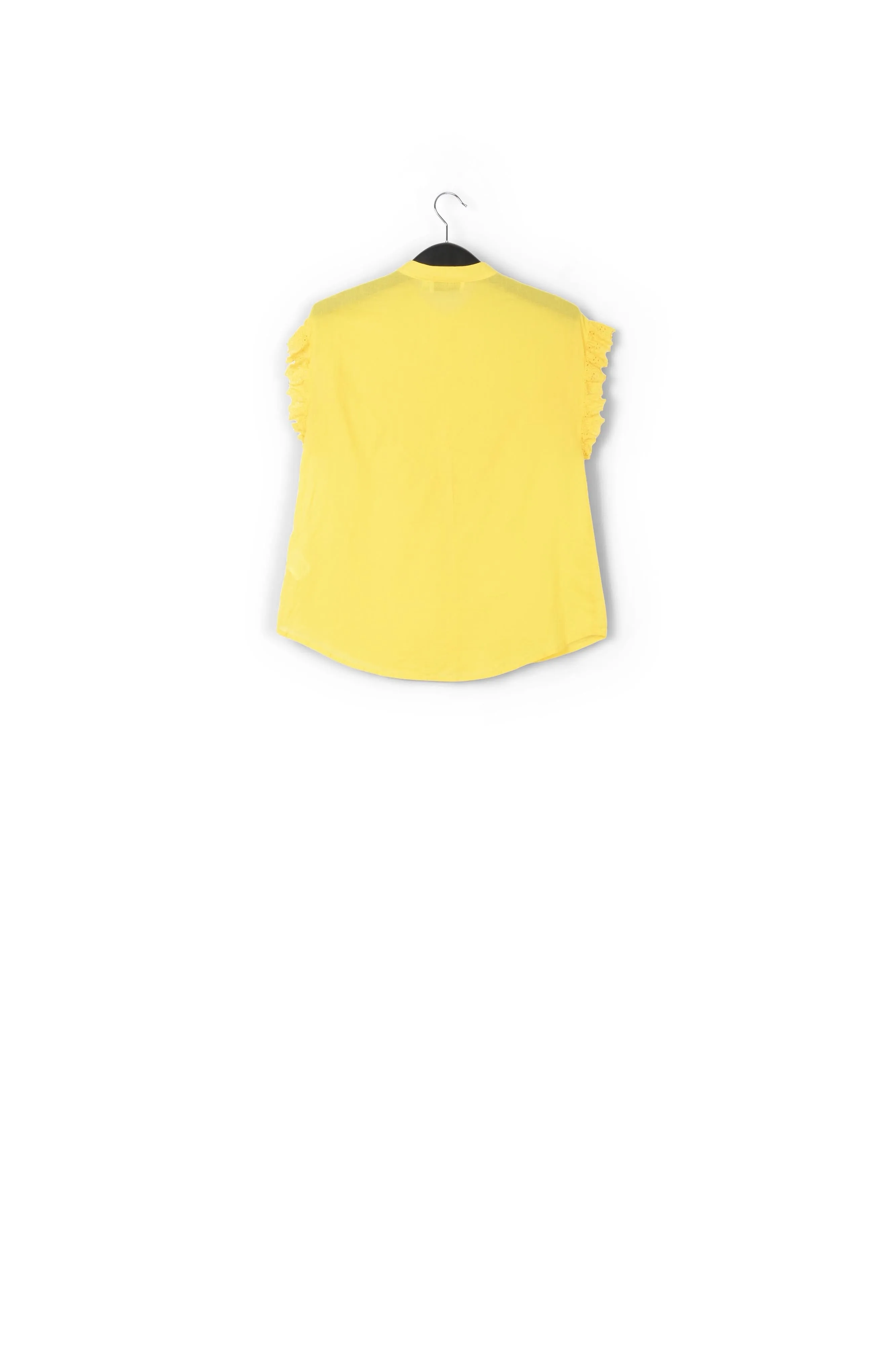 Yellow ruffled top