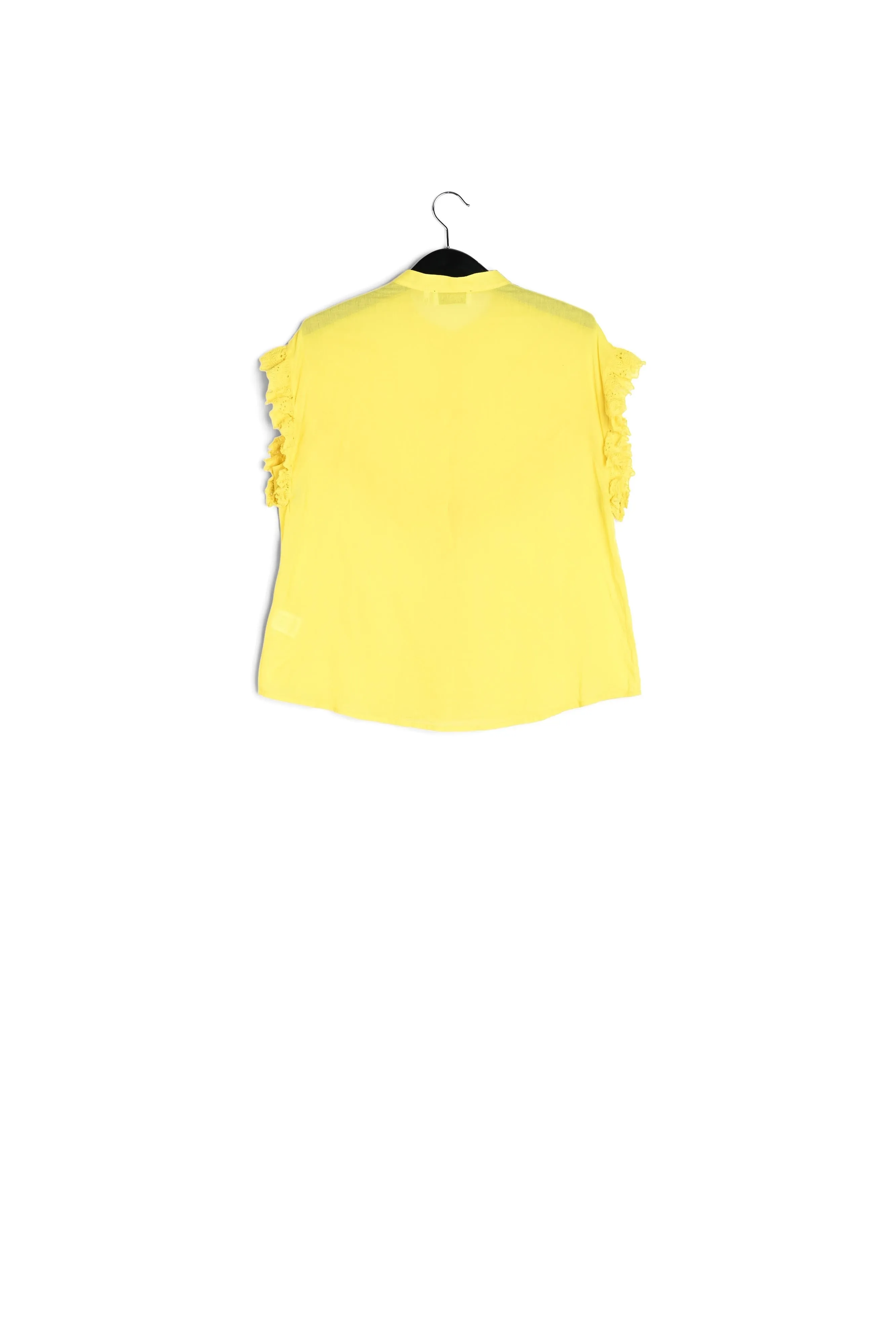 Yellow ruffled top