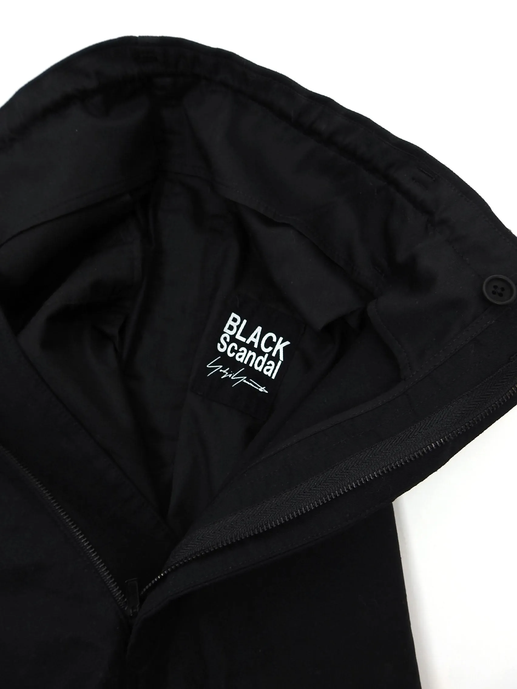 Yohji Yamamoto Black Scandal Black Drawstring Trousers Size 2