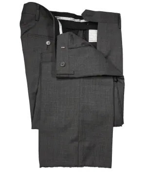 YVES SAINT LAURENT - Gray Solid Wool Super 120’s Dress Pants - 32W