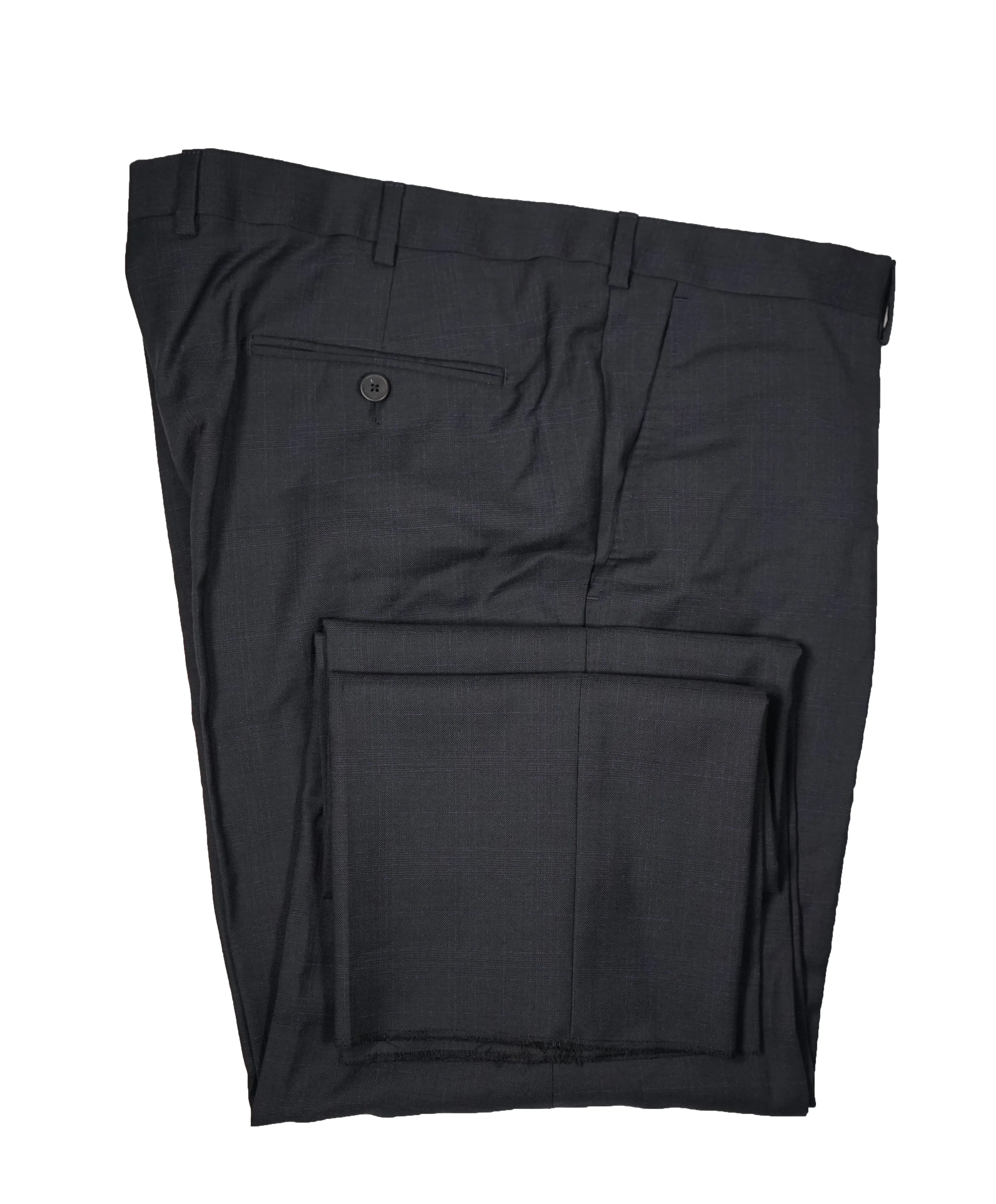 Z ZEGNA - Gray & Purple Plaid Check Flat Front Dress Pants - 38W