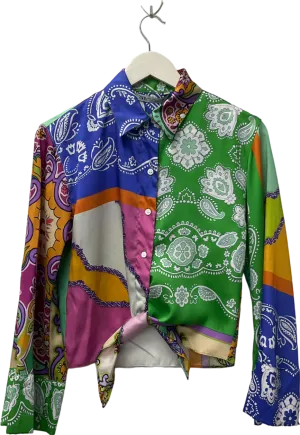 ZARA Multicoloured Multi Coloured Blouse UK 8